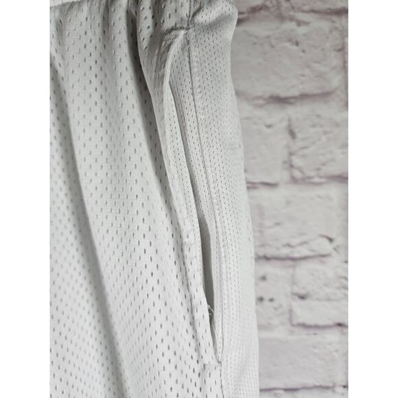 Nike Men's Athletic Basketball Shorts White‎ Black Logo Size Medium - Picture 6 of 8